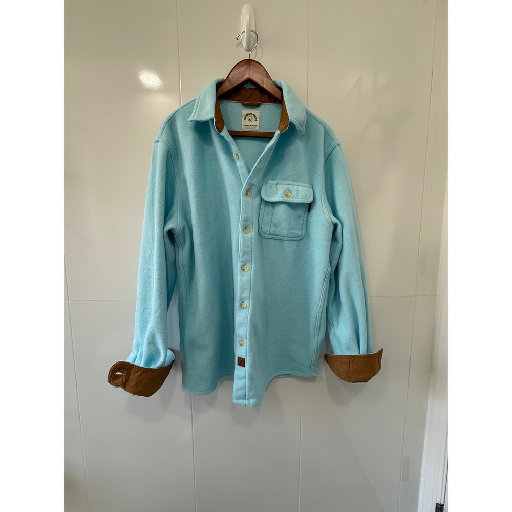 Dubinik Customized Version Fleece Shacket Men's L Blue Corduroy Workwear